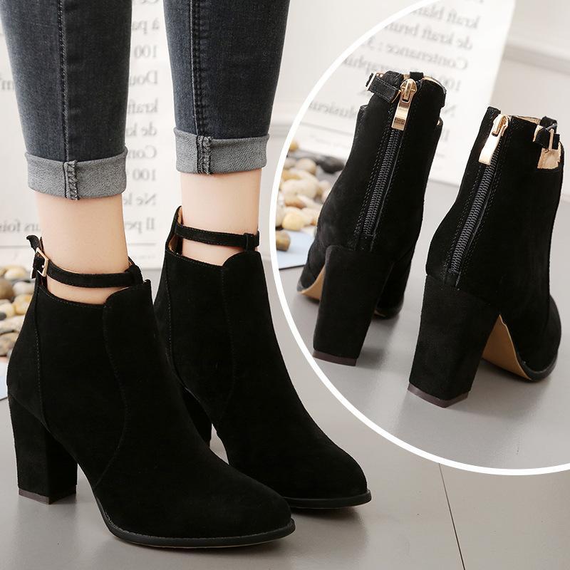 High-heeled Martin Boots For Women