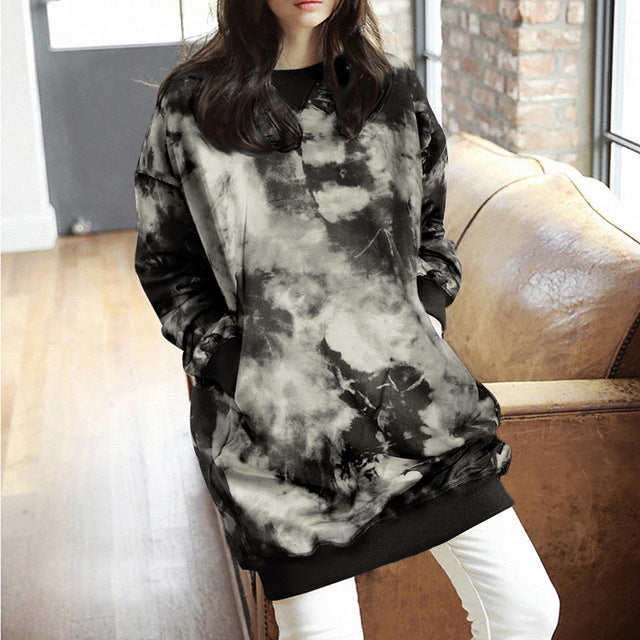 Women Casual Solid Sweatshirts Plus Size Tops Autumn