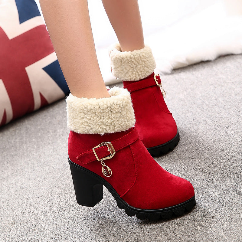 Women Warm Mid Tube Snow Boots