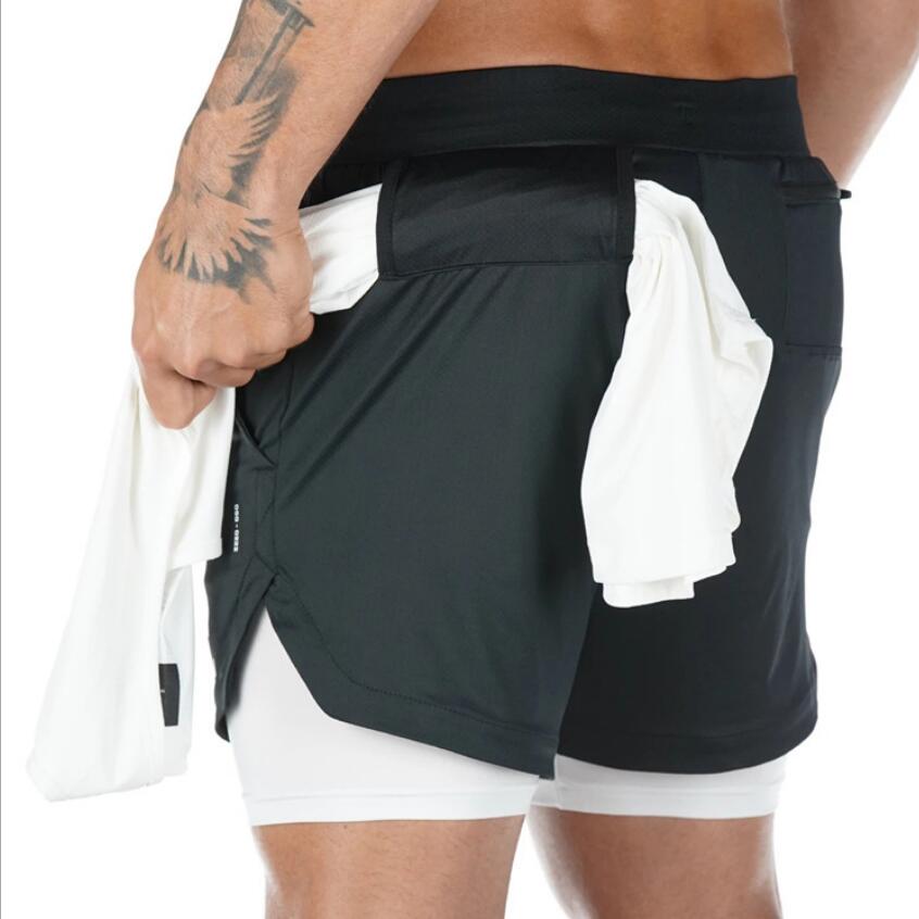 Summer Running Shorts Men 2 in 1 Sports  Shorts