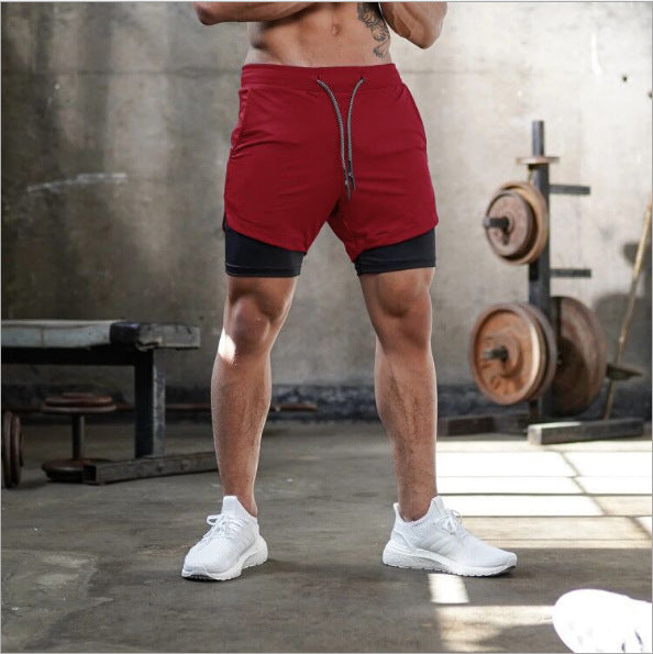 Summer Running Shorts Men 2 in 1 Sports  Shorts