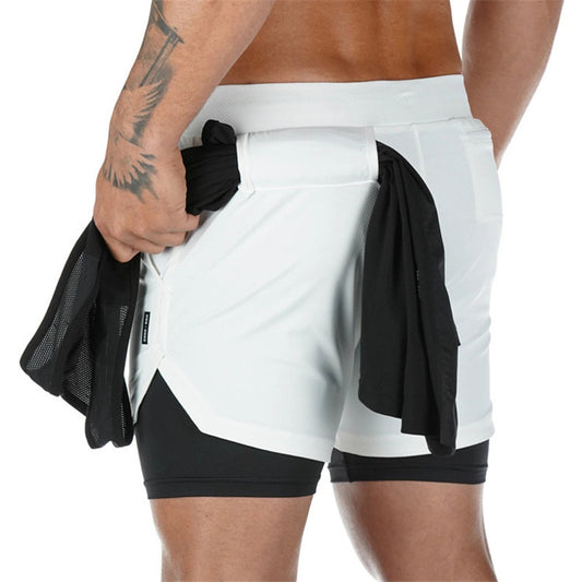 Summer Running Shorts Men 2 in 1 Sports  Shorts